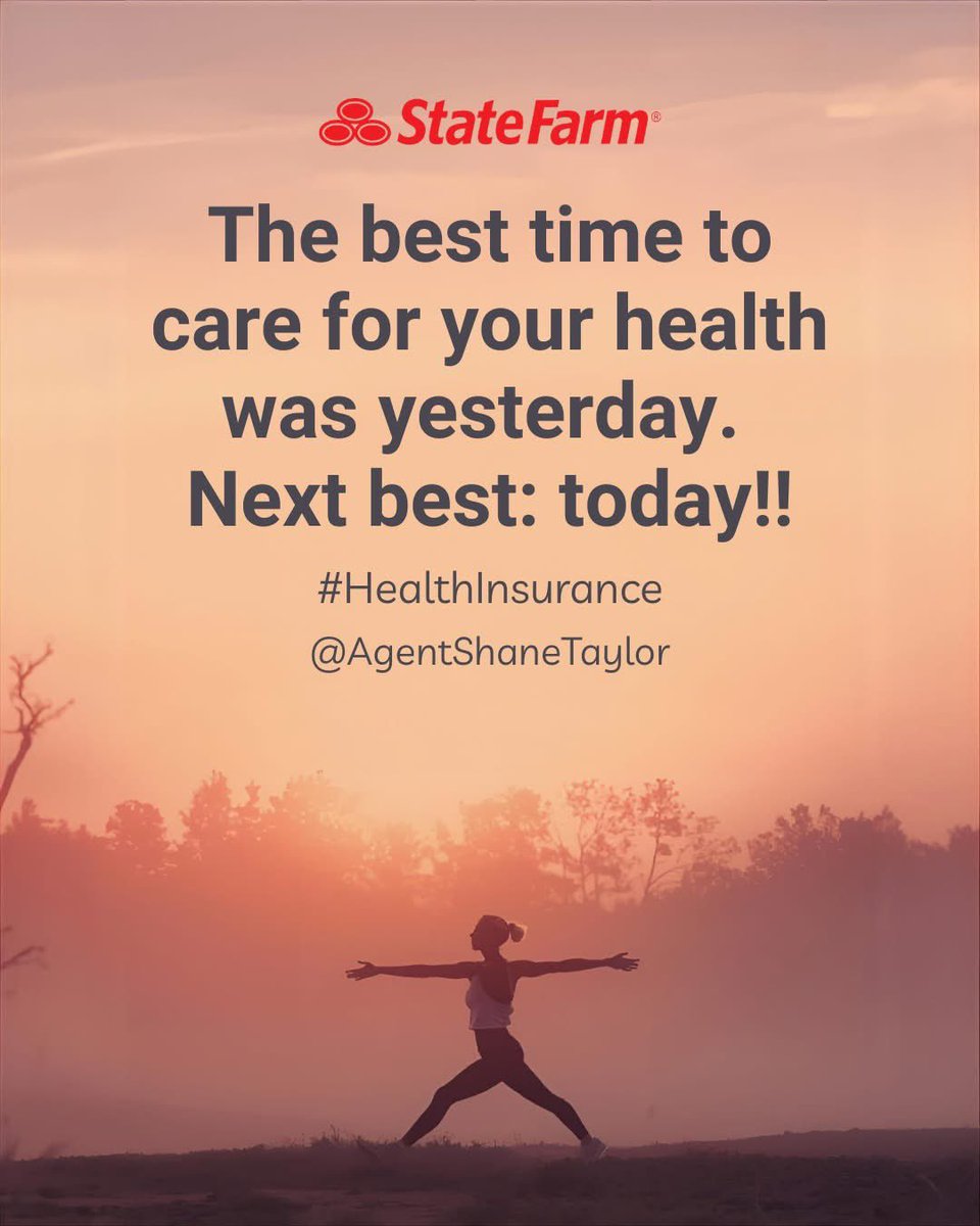 agentshanetsf's tweet image. ☀The best time to care for your health was yesterday. Next best: today! 

Contact us for a free insurance quote:
📞(818)-906-8282
📩shane@agentshanetaylor.com

#shanefromstatefarm #insuranceagent #freeinsurancequote #insurance #losangeles #encinocalifornia