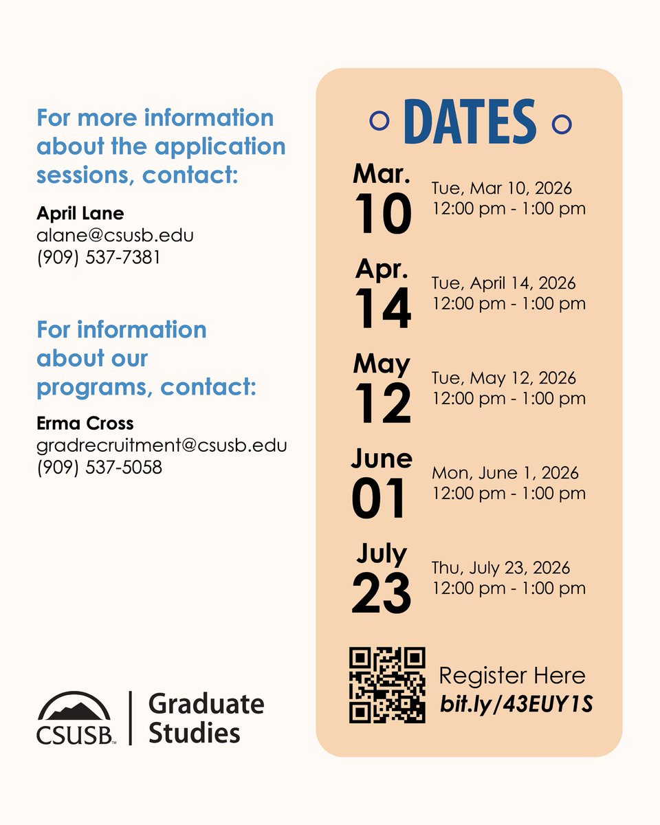 CSUSB Graduate Studies tweet media