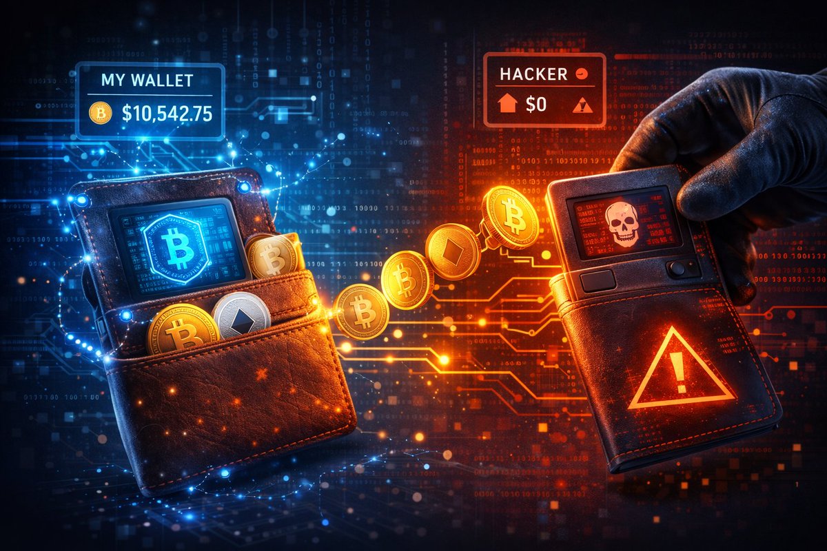 DefinixApp's tweet photo. 🚨 Crypto theft headlines keep rising from exchange hacks to wallet scams. Here are 5 easy steps most people still ignore:

1️⃣ Use a hardware wallet for long-term holdings

2️⃣ Enable 2FA (not SMS) on every exchange

3️⃣ Never share seed phrases or screenshots

4️⃣ Verify links; phishing sites look real

5️⃣ Split funds across wallets, not one

Recent global reports show billions lost to hacks and scams each year. 

Security isn’t optional anymore.
Treat your crypto like digital gold: protect keys, update devices, and stay alert.

One small mistake can cost everything.

Stay safe, stay informed.

#CryptoSecurity #Web3 #Bitcoin #Crypto #CryptoWallet #Trustwallet