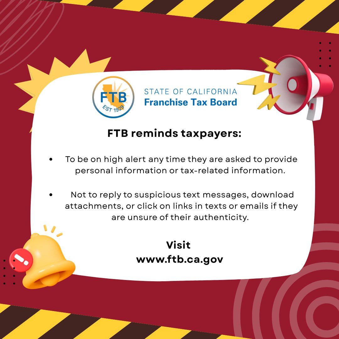 California FTB tweet media