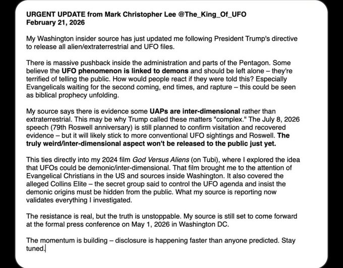 UAP Reporting Center tweet media