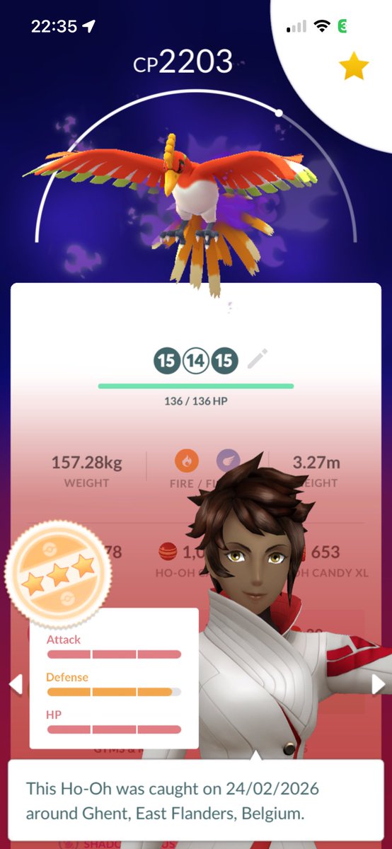 Wow!! What a day!! 

3 hundo pikachu. 1 in stack and One was from incense 😍😍
5 shiny pika 
4 shiny Ho-oh
1 Hundo Ho-oh and a 98 shadow