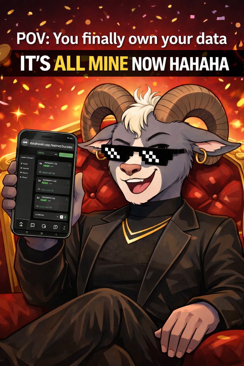 POV: You finally own your data 😌🔐
For the first time, your files truly belong to you, not platforms, not algorithms. Privacy stops being just an idea and starts feeling like real freedom you can actually experience <a href="/DataHaven_xyz/">DataHaven 🫎</a>