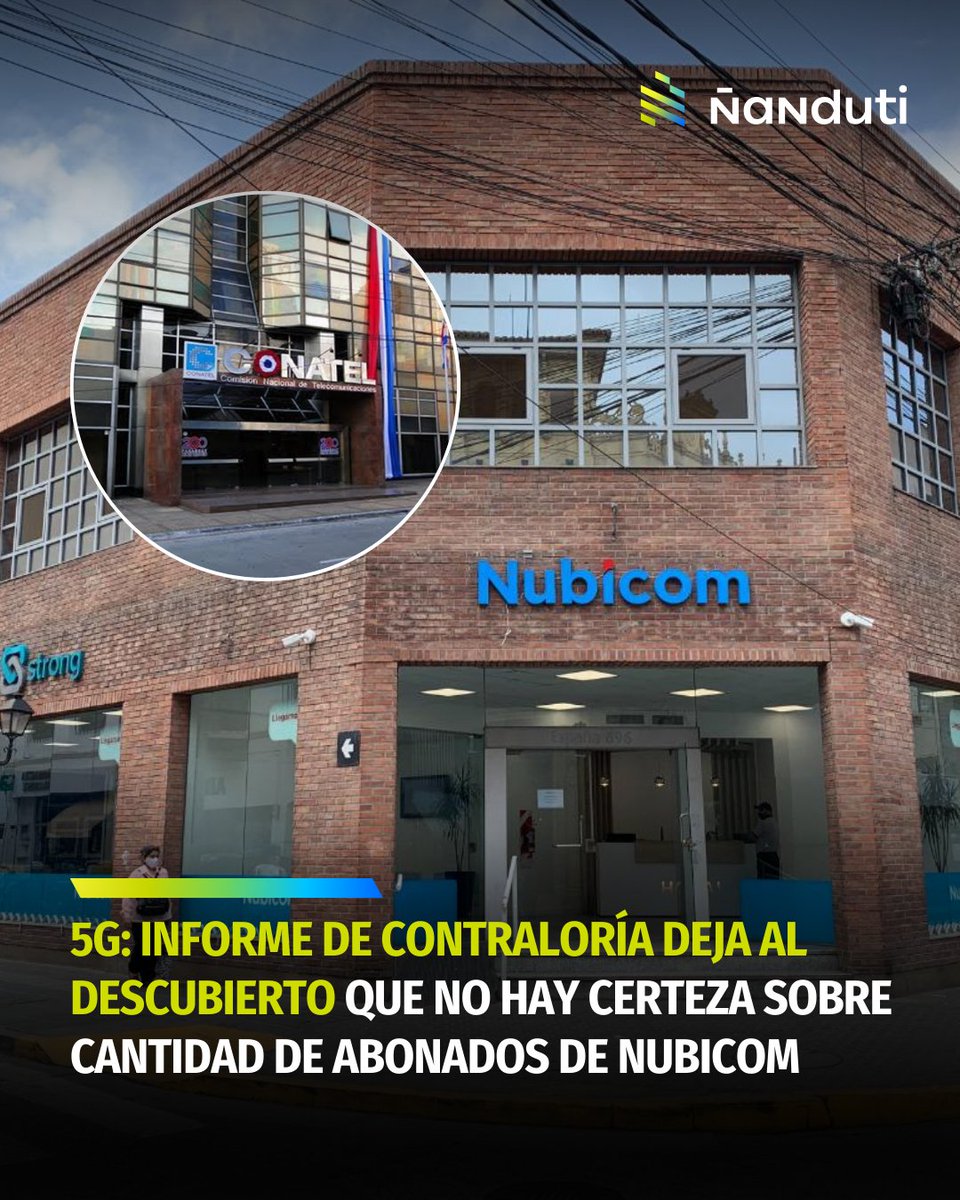 nanduti's tweet photo. Contraloría confirma irregularidades en adjudicación de la red 5G ⚠️

🧐 Un informe de la Contraloría General de la República (CGR) concluyó que la Comisión Nacional de Telecomunicaciones (Conatel) adjudicó la licencia 5G a la firma Nubicom sin verificar que cumpliera con los requisitos del Pliego de Bases y Condiciones.

📑 Según el documento, no se pudo comprobar que la empresa contara con los 100.000 abonados exigidos ni con el patrimonio mínimo de US$ 10 millones, y aun así la licencia fue otorgada.

#Ñanduti