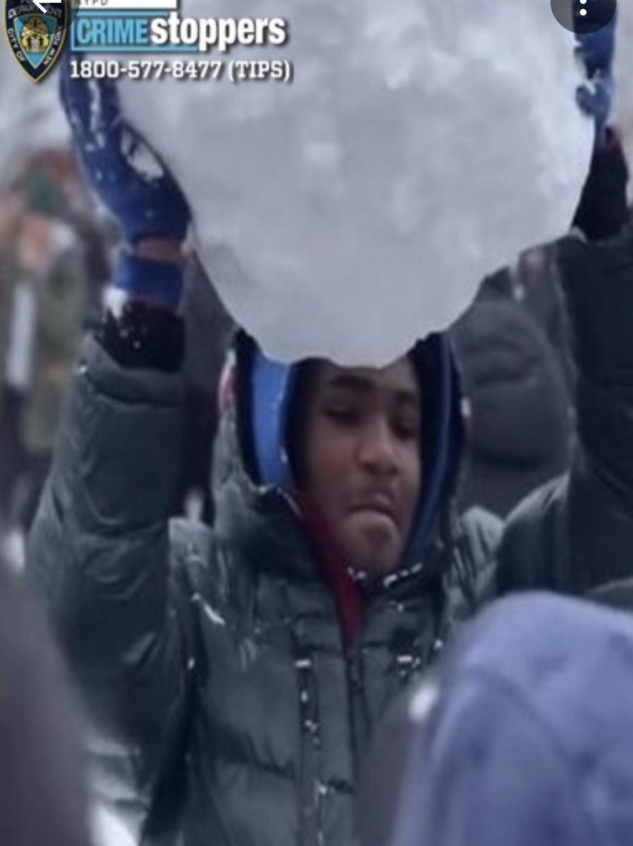 Cop haters call this being hit with this in a snowball fight being hit with this "fluffy snow."