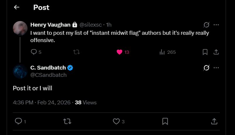 C. Sandbatch (Best Selling Poet) tweet media