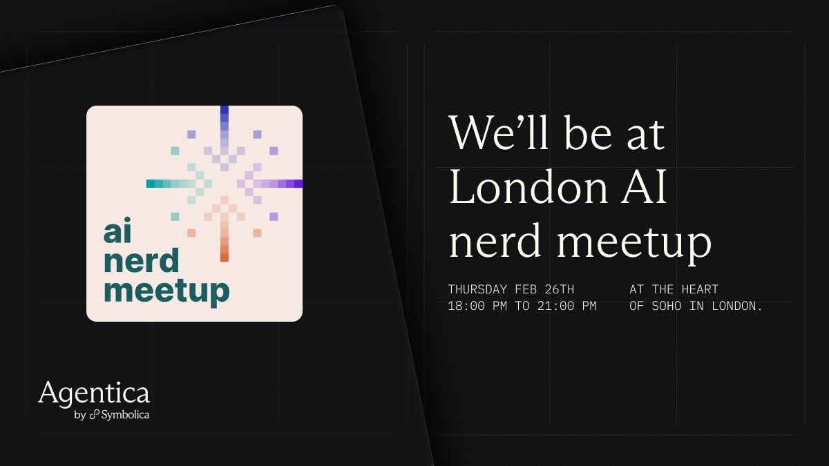 Join us this Thursday, 26th in London.
We’ll be speaking about ARC-AGI-2 and ARC-AGI-3 at the London AI nerd meetup: what’s new, what’s changing, and what it means for agents. 
<a href="/its_hapenin/">Vic Klein</a> <a href="/FireworksAI_HQ/">Fireworks AI</a> 
luma.com/z4i401h6