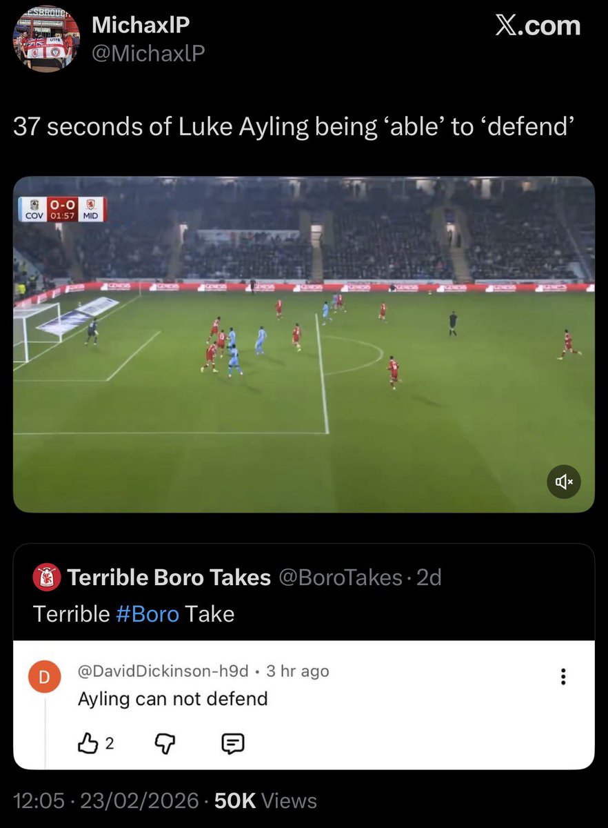 Terrible Boro Takes tweet media