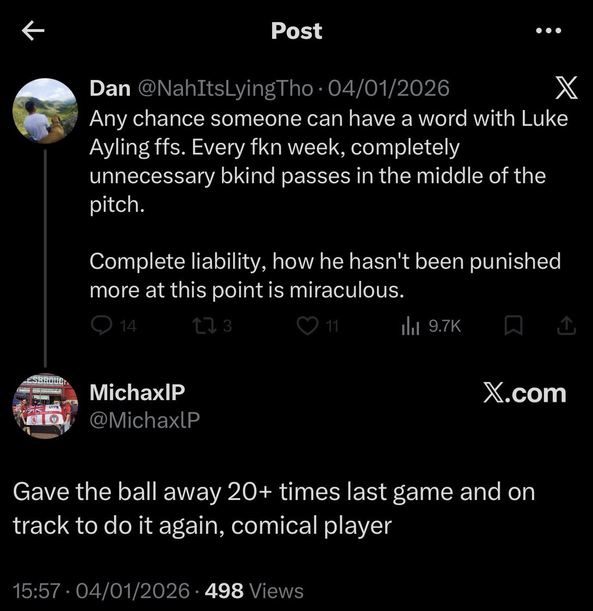 Terrible Boro Takes tweet media