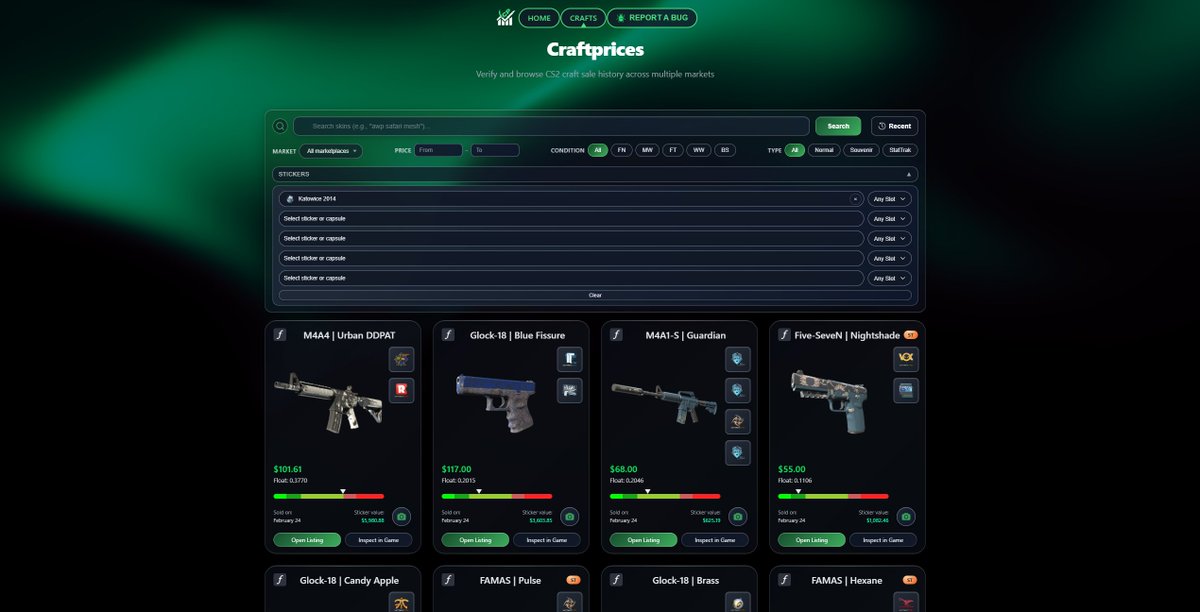 Have you ever wondered how much a craft so for? and had to ask multiple people to price check it?

Well look no longer because <a href="/craftprices/">CraftPrices</a> is here.

V2 of the site is live now and will no longer be down for maintenance.

Let me know what you think and share it with your friends