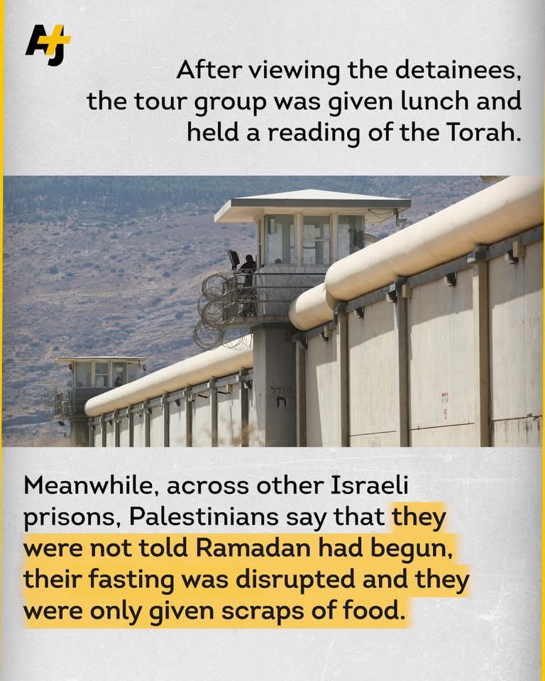 <a href="/RealCandaceO/">Candace Owens</a> The Israeli Prison Service invited a group of settlers on a tour of Nitzan Prison, where they observed detainees handcuffed and lying face down on the floor.

Israeli media reported that the visiting settlers were treated with hospitality during the tour, while Palestinian