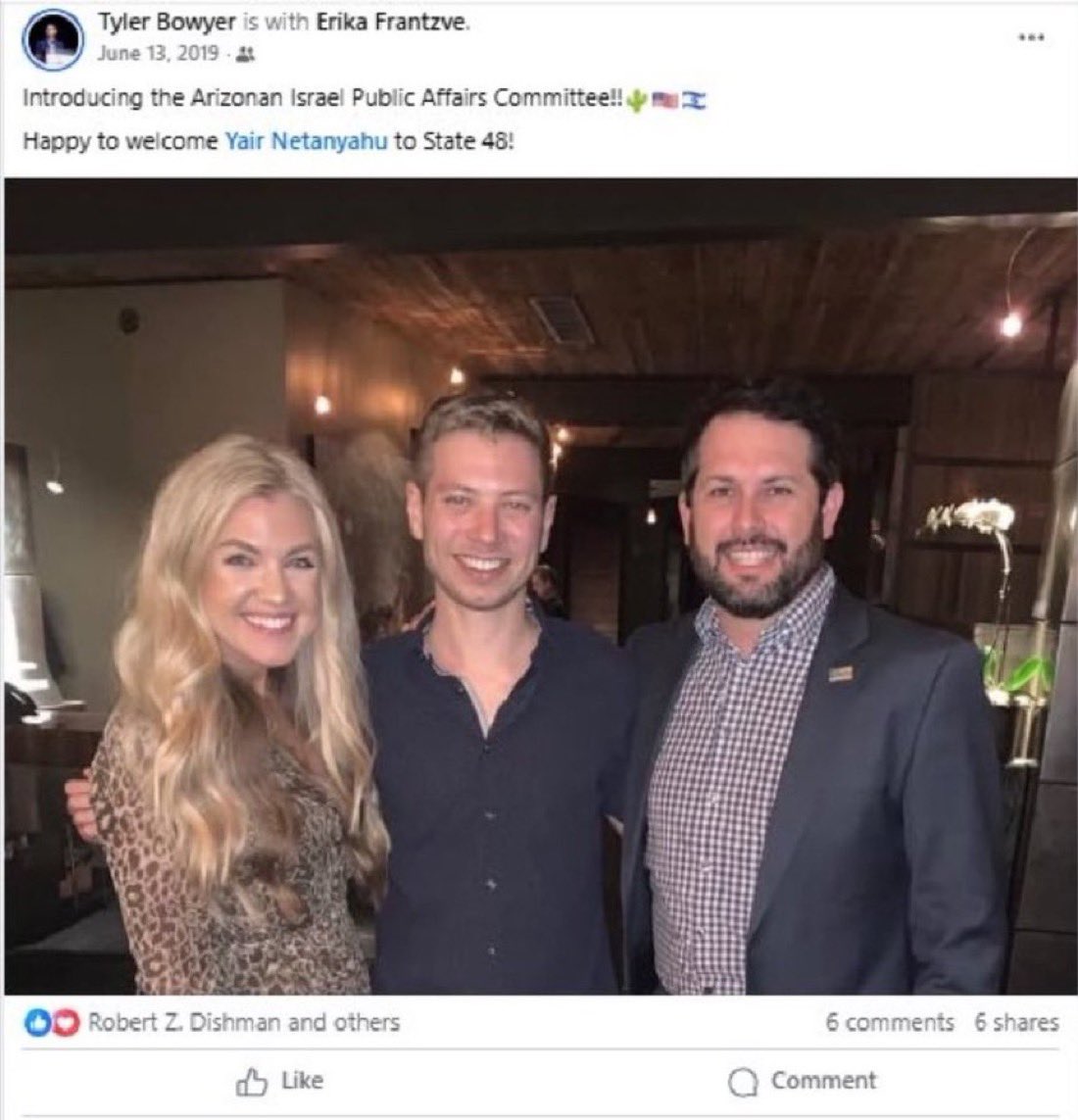Erika Kirk with Benjamin Netanyahu’s son

She will be Trump’s special guest tonight at the state of the union. I’m afraid Ol’ Charlie had no idea what he was really in bed with.