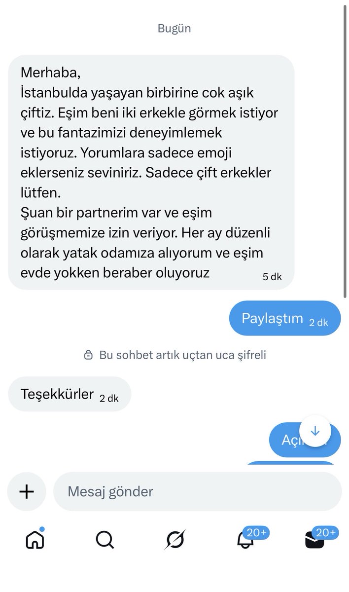Çift bulma ve İtiraf tweet media
