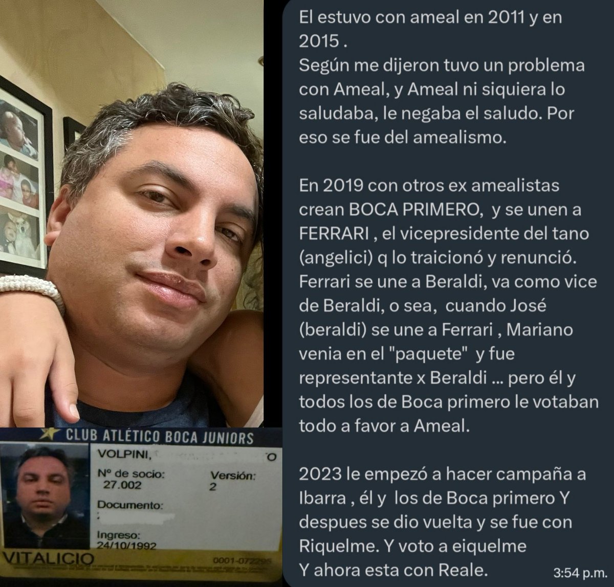 Twitter es servicio. Me pasan información de Mariano Volpini, y encima gratis. Ésta gente es la que trabaja con Jorge Reale, que seguramente sea buen tipo, pero no sabe los garcas qué tiene al lado de él.