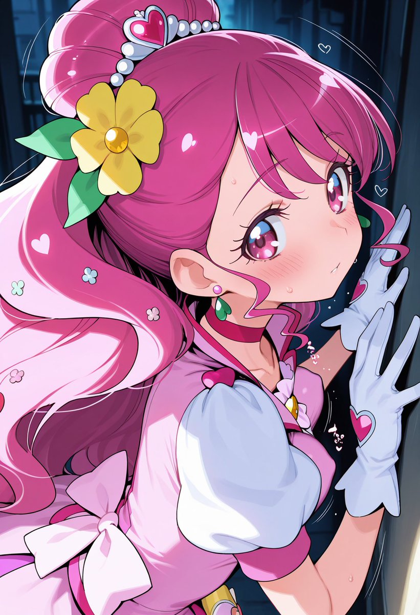 #CureGrace #HealinGoodPreCure
キュアグレース「えっと……今からここで、なにをするんですか？💦なんだか急に壁のほうにきちゃって、すっごくドキドキします……💓と、取り敢えず、後ろを向けばいいんですね？🌸も、もしかして……かくれんぼのオニですか？」
SFW. No nudity, nosuggestive intent.