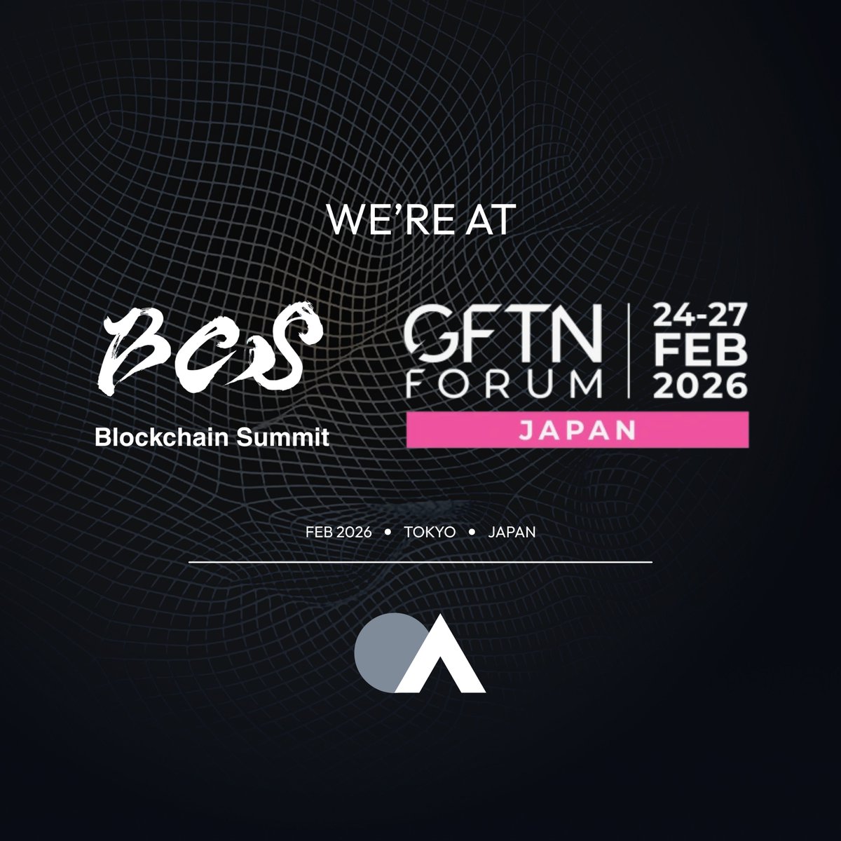We’re in Tokyo to attend Blockchain Summit 2026, hosted by <a href="/kaori_saison/">クレディセゾン (CREDIT SAISON)</a> and <a href="/PacificMeta/">Pacific Meta</a>, as well as the GFTN Forum, Japan.

We’re looking forward to conversations on where regulated digital asset infrastructure is heading next and how to advance tokenized markets to operate at