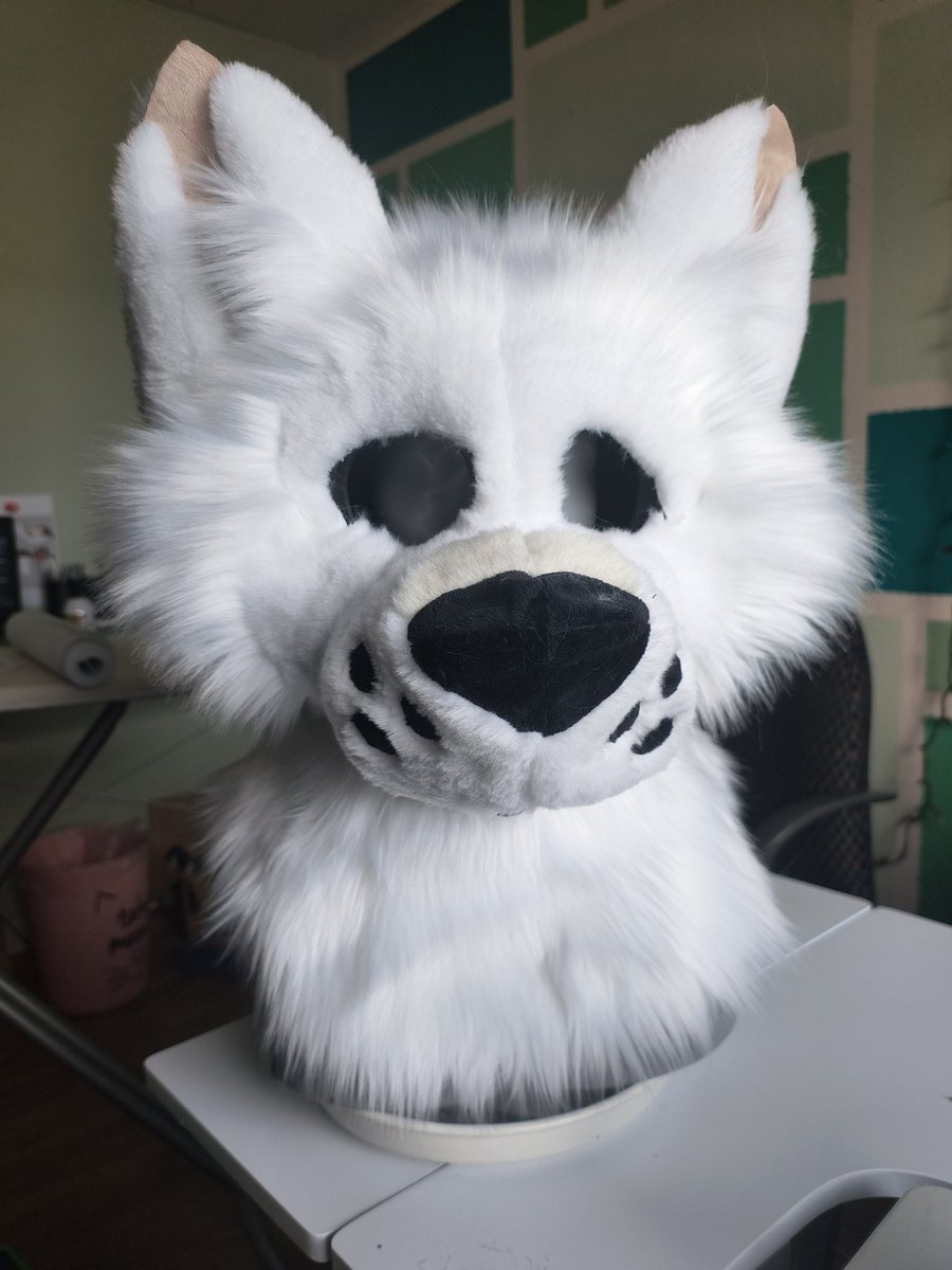 Arctic wolf premade fursuit WIP! #furry #fursuit