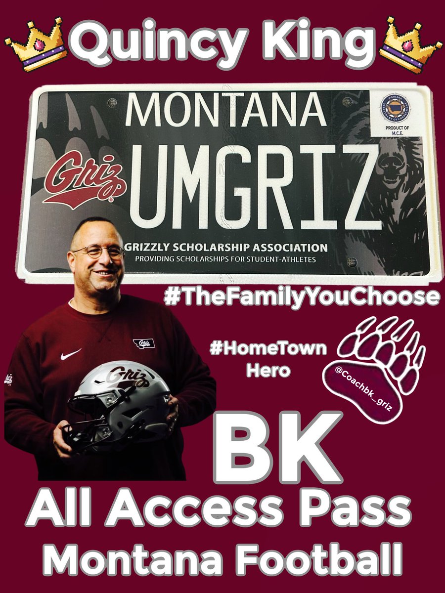 Quincy_King_'s tweet photo. Thank you @Coachbk_griz  and @MontanaGrizFB for graphics,  I really appreciate it.  #montana #MontanaFootball #Football #one #Believe https://t.co/FN8r59Zp22