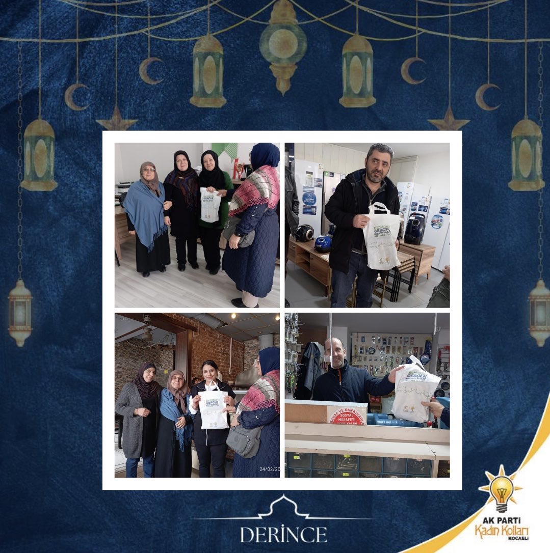 AK Kadın Derince olarak, İlçe Kadın Kolları Başkanımız Gülay ARSLAN öncülüğünde, Deniz Mahallesi Başkanımız Rukiye Altay ile birlikte esnaf ziyaretlerimizi gerçekleştirdik.