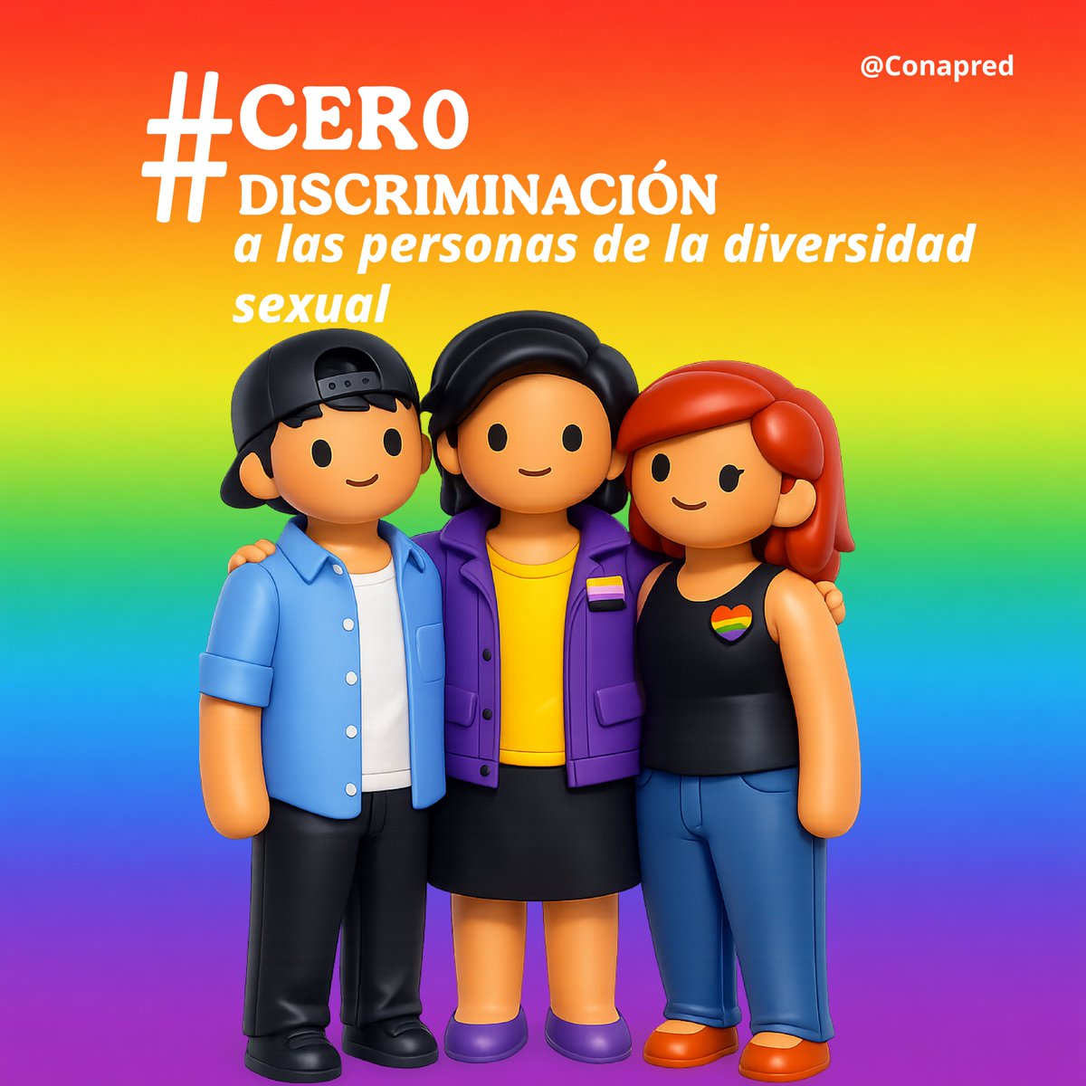 Nadie te puede excluir por tu identidad u orientación sexual.

#CeroDiscriminación 🦋