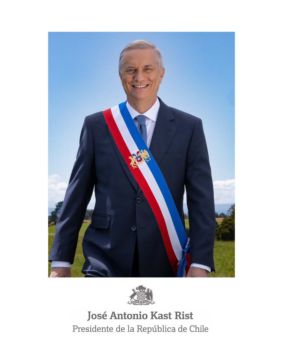 Retrato Oficial del Presidente electo, José Antonio Kast.