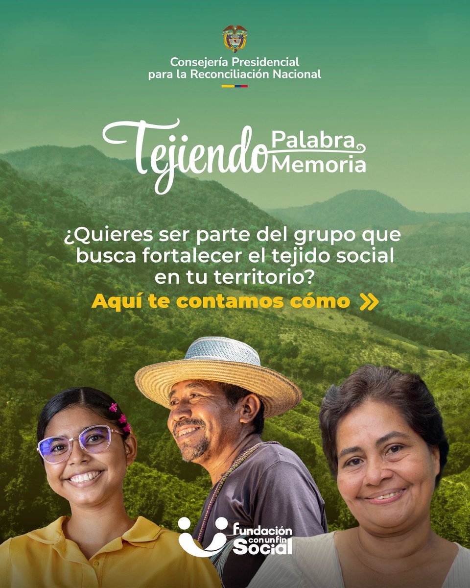 Consejería para la Reconciliación Nacional tweet media