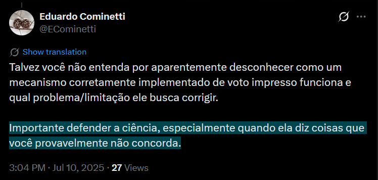 O contexto foi completamente diferente, mas é sempre importante lembrar da frase em destaque, baseado nos últimos dias...