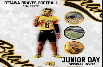 Thank you <a href="/CoachSCDub/">Spencer Wheeler</a> for the Junior Day invite to <a href="/OttawaBravesFB/">Ottawa Braves Football</a>! Looking forward to visiting!
<a href="/hcstangs_FB/">Houston Christian High School Football</a> <a href="/CShortsIII/">Cecil C Shorts III</a> <a href="/TrentonLuera14/">Trenton Luera</a> <a href="/ktreynolds97/">Coach Kt 🧊</a> <a href="/PrepRedzoneTX/">Prep Redzone Texas</a>
<a href="/SportsNewera/">NEWERA SPORTS PODCAST</a> <a href="/TheUCReport/">Billy Tucker</a>
<a href="/crossover2020/">Coach L. Cryer</a> <a href="/MichaelRGarvin/">Michael Ray Garvin</a> <a href="/L1G2TGF/">L.1.G.2</a> <a href="/bench424nmore/">Mark Gibson</a> <a href="/vypehouston/">VYPE Houston</a>