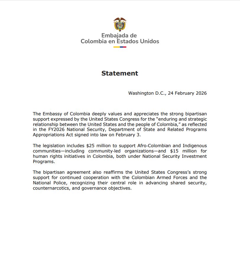 Embassy of Colombia in the United States tweet media