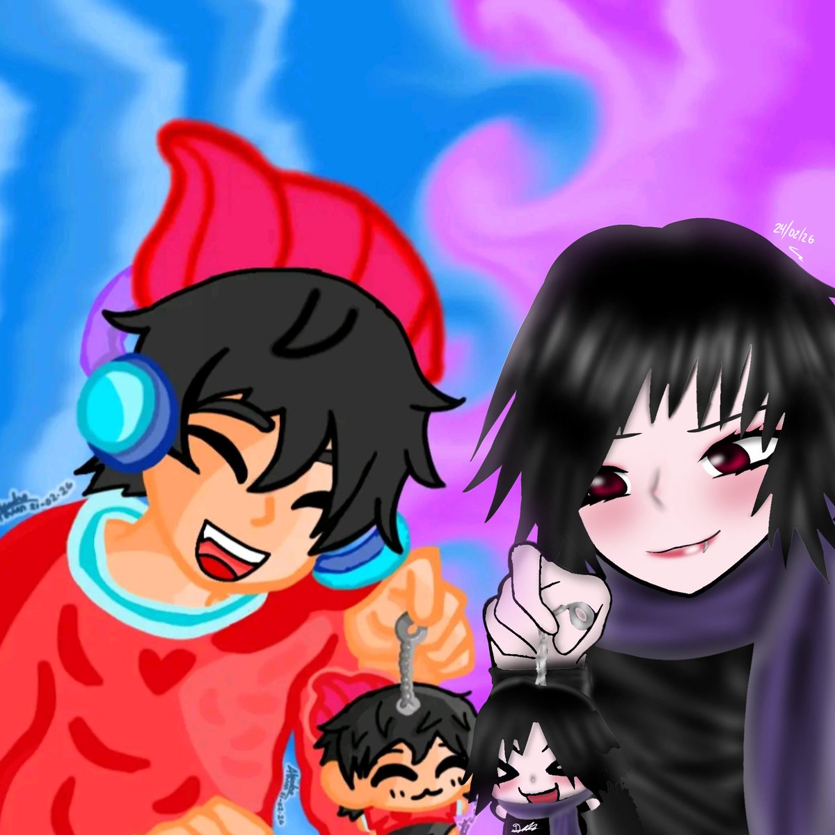 Increíble colaboración con mi pana.  🧐👌#ocs #amorporelarte #dibujosenibispaintx #colaboración