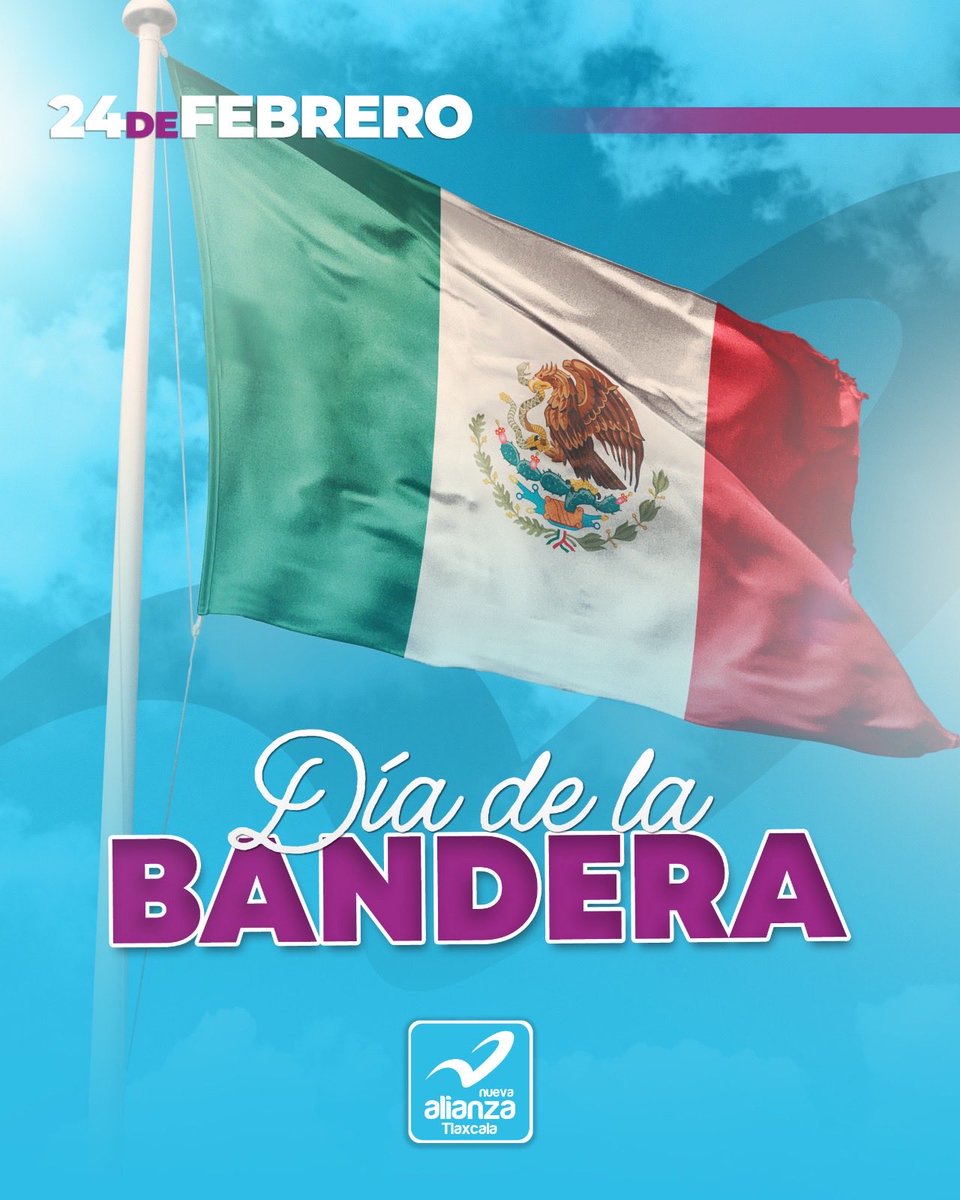 En el marco del #DíaDeLaBandera 🇲🇽, la familia aliancista de Nueva Alianza Tlaxcala honra con orgullo nuestro lábaro patrio, símbolo de identidad, unidad y soberanía nacional.Desde nuestra convicción turquesa 💙 reafirmamos el compromiso de seguir trabajando con responsabilidad.