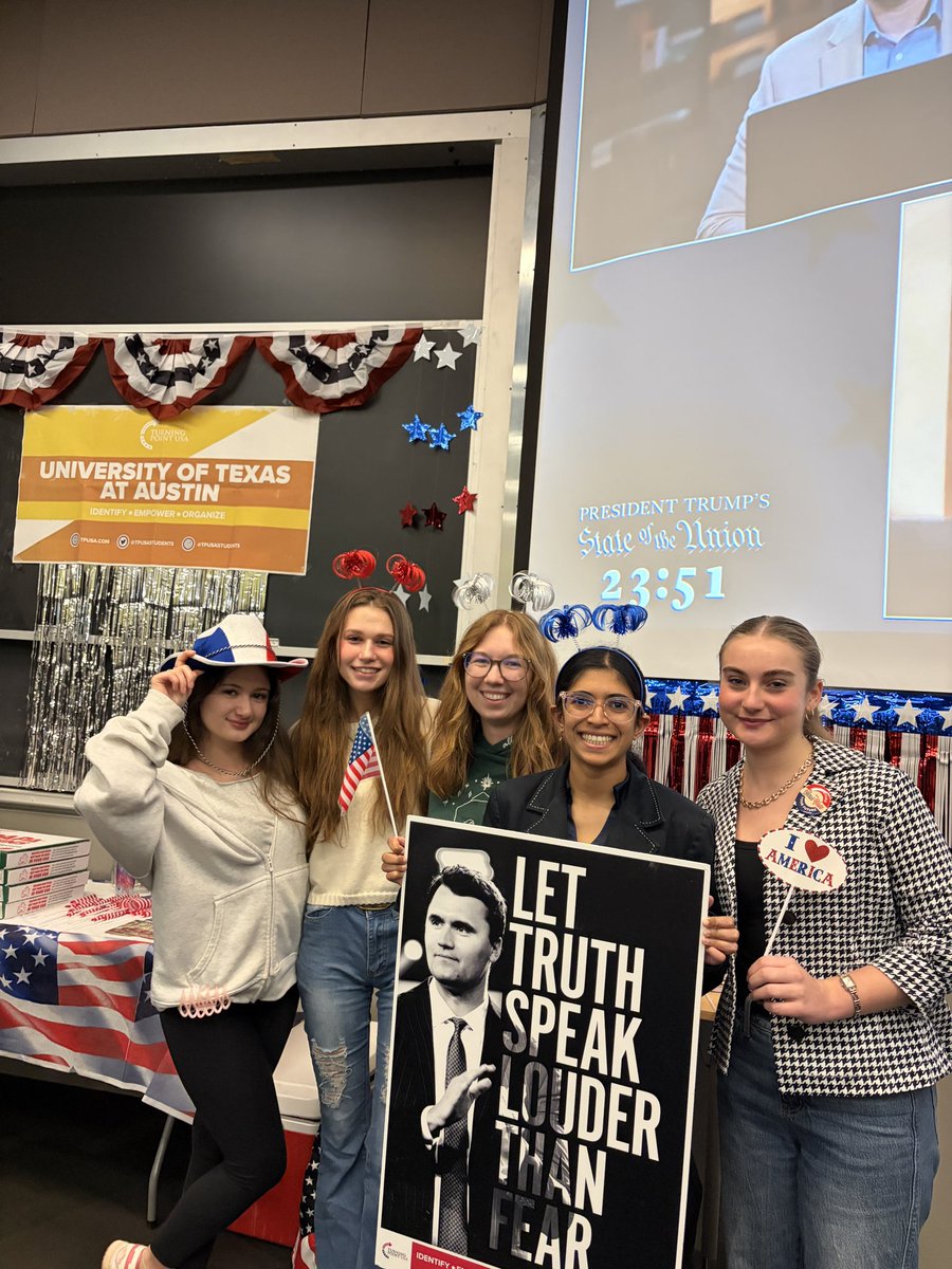 LillianGustaf's tweet photo. @TPUSA_UT is getting ready to watch President Trump’s State of the Union Address! 

God bless America 🇺🇸 

@tpusastudents | @TPUSA https://t.co/ykET3zFDEg