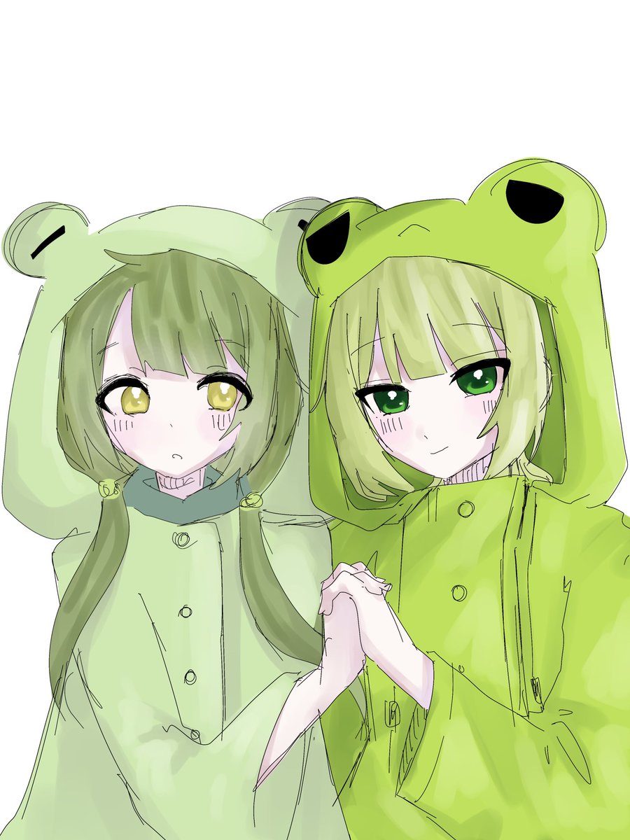 Ch1s_a's tweet photo. サークルのオリジナルマスコット（仮）の落書きです！！
どっちかに決まるなんてやだ！両方けろこだ😡
#イラスト https://t.co/PFZu2cViUb