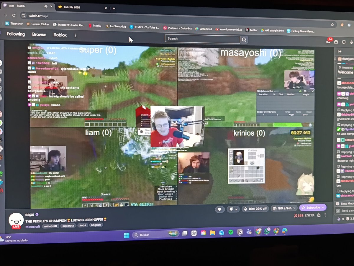 Streamception 
Studying while my streamer studies while he watches a streamer streaming watching other streams