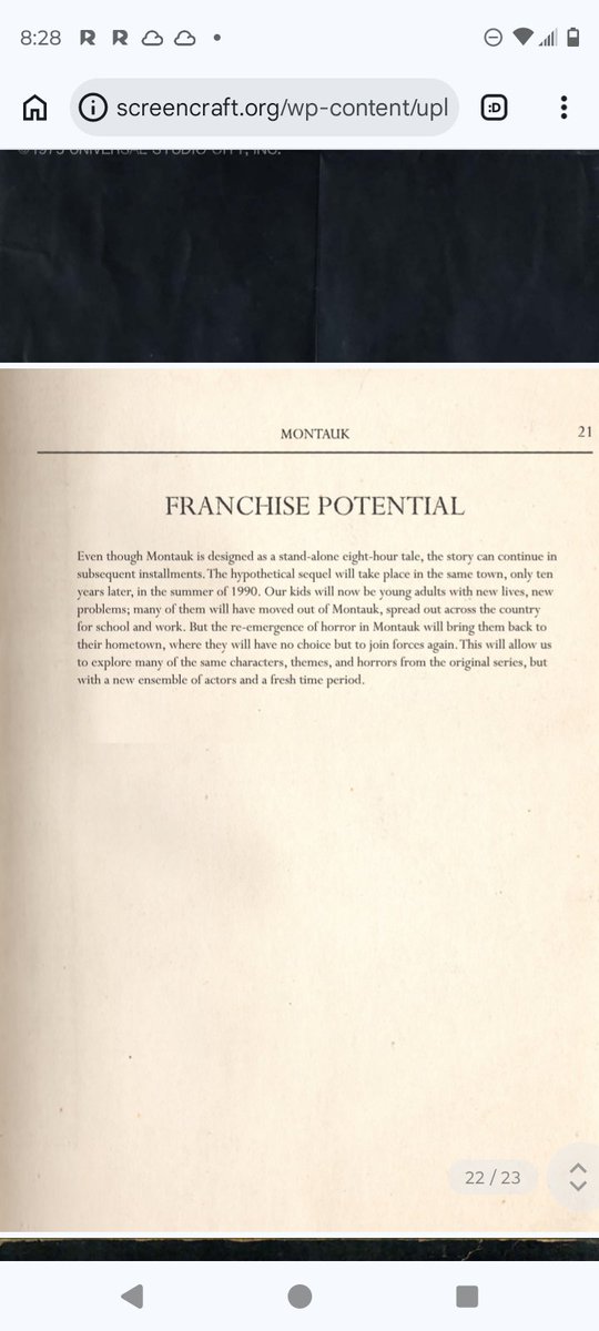wallace_rhys's tweet image. That or this was all planned as a giant rug pull against the audience especially after reading through the original plans for "Montauk" which meantions a franchise &amp;amp; a adult reunion with the kid characters