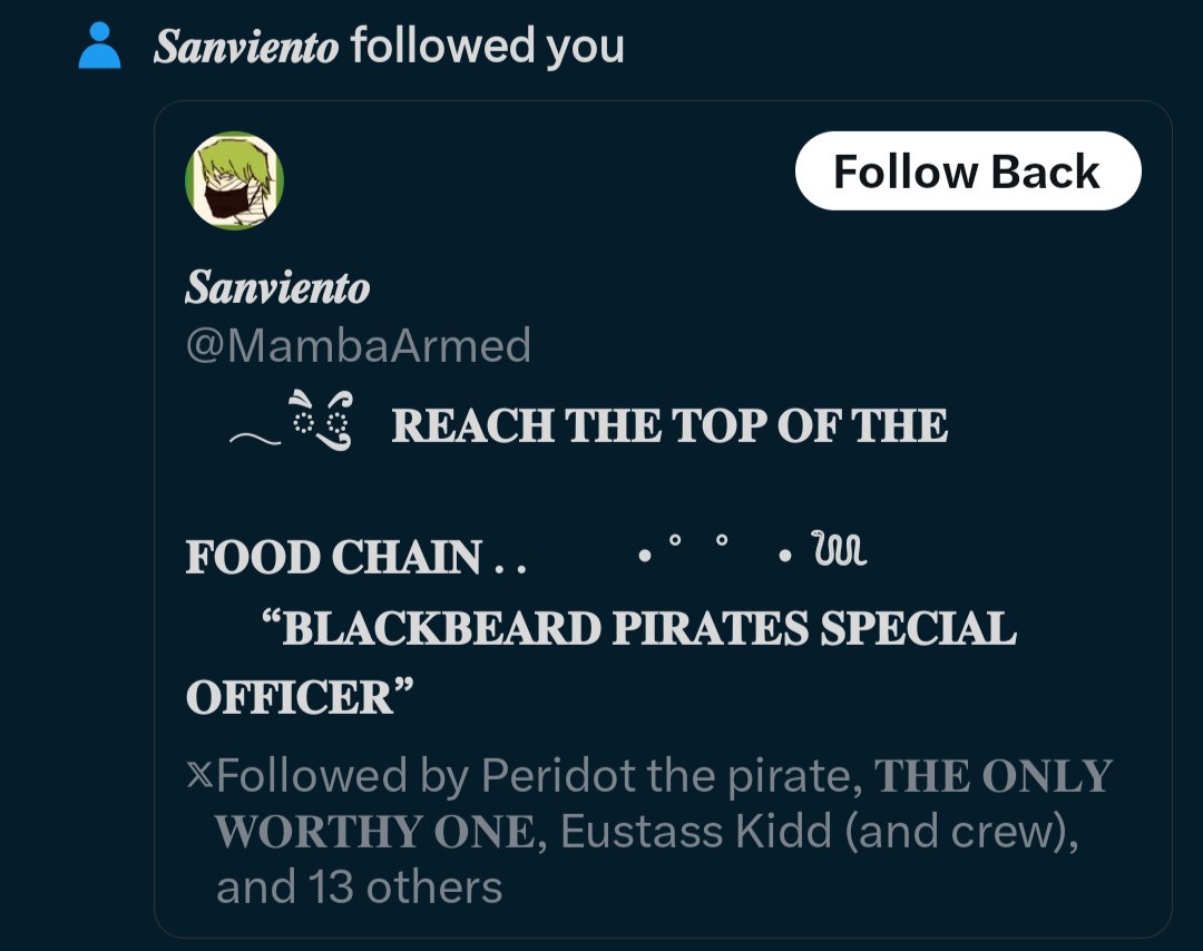 ❝ Oh! A fellow serpent— .... Oh wait, it's one of Black-Beard's crew members. ❞