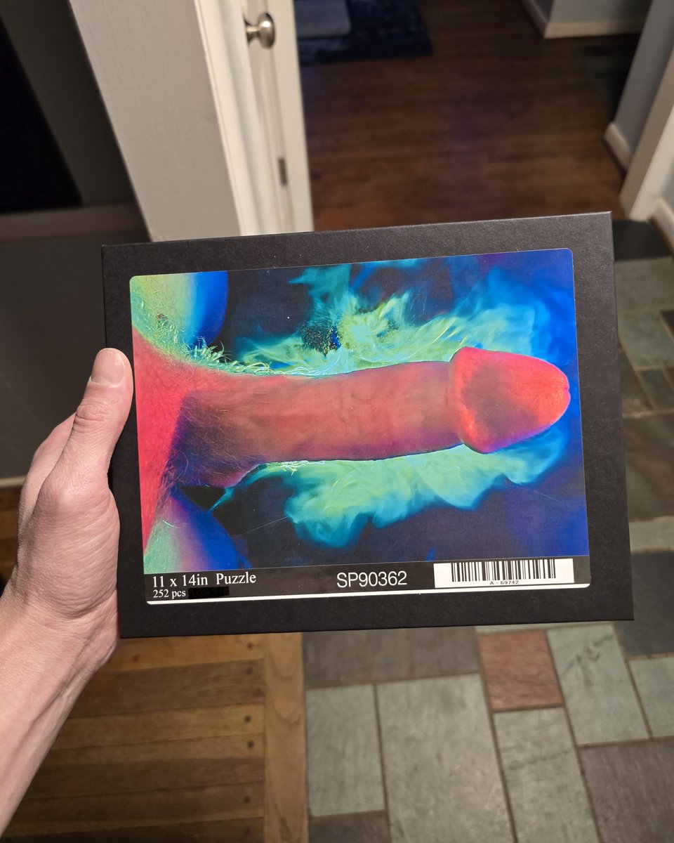 DDick92's tweet photo. Found a guy on Etsy willing to do a custom request. So I sent him my favorite dick photo. This will be a fun puzzle! https://t.co/NLmgsNtTsy
