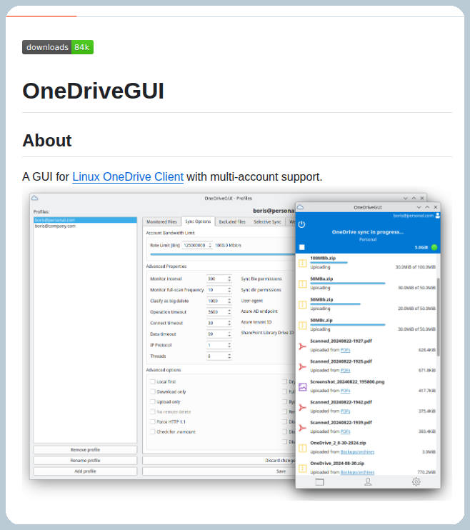 Interface for OneDrive on Linux with multi-account support https://t.co ...