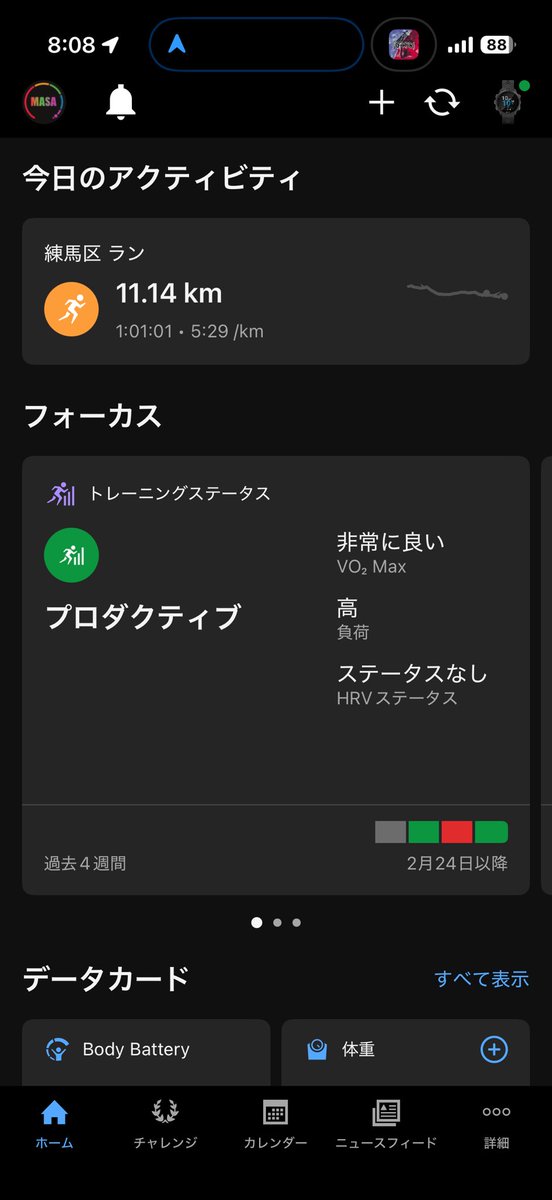 オーバーリーチどこいったー？
休んでないけどー

時計が合わせにきたかな？笑
体が慣れて、疲れが無くなってきたよー

#オーバーリーチ