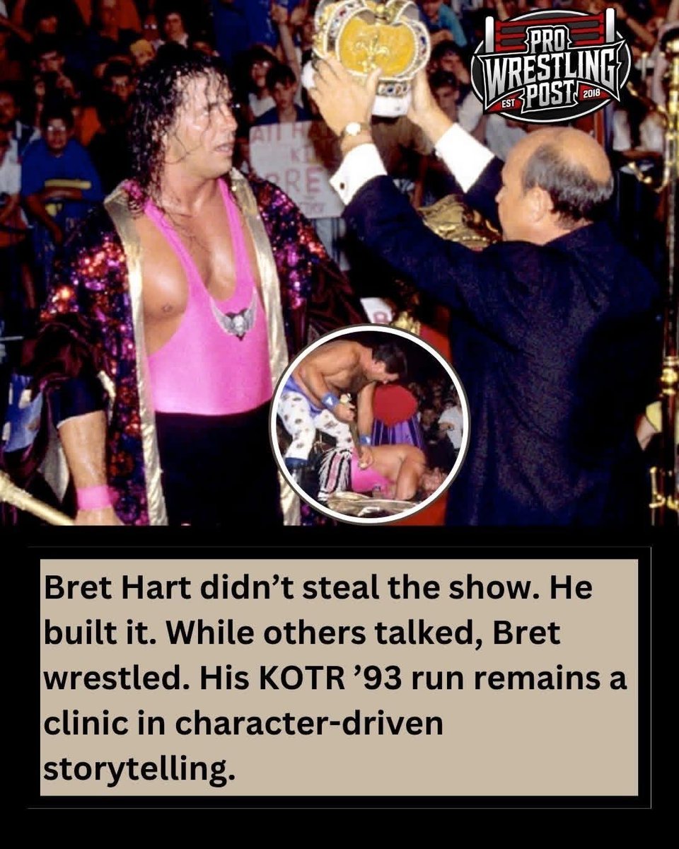 ProWrestlingPST's tweet photo. No one left that night questioning who the best was. The 1993 King of the Ring should’ve been forgettable. Instead, Bret Hart made it unforgettable. But it's what came after that became the beginning of a longstanding rivalry for the Hitman. 👀👇 https://t.co/nJjF4mFBC7 https://t.co/pIXS6drhXP