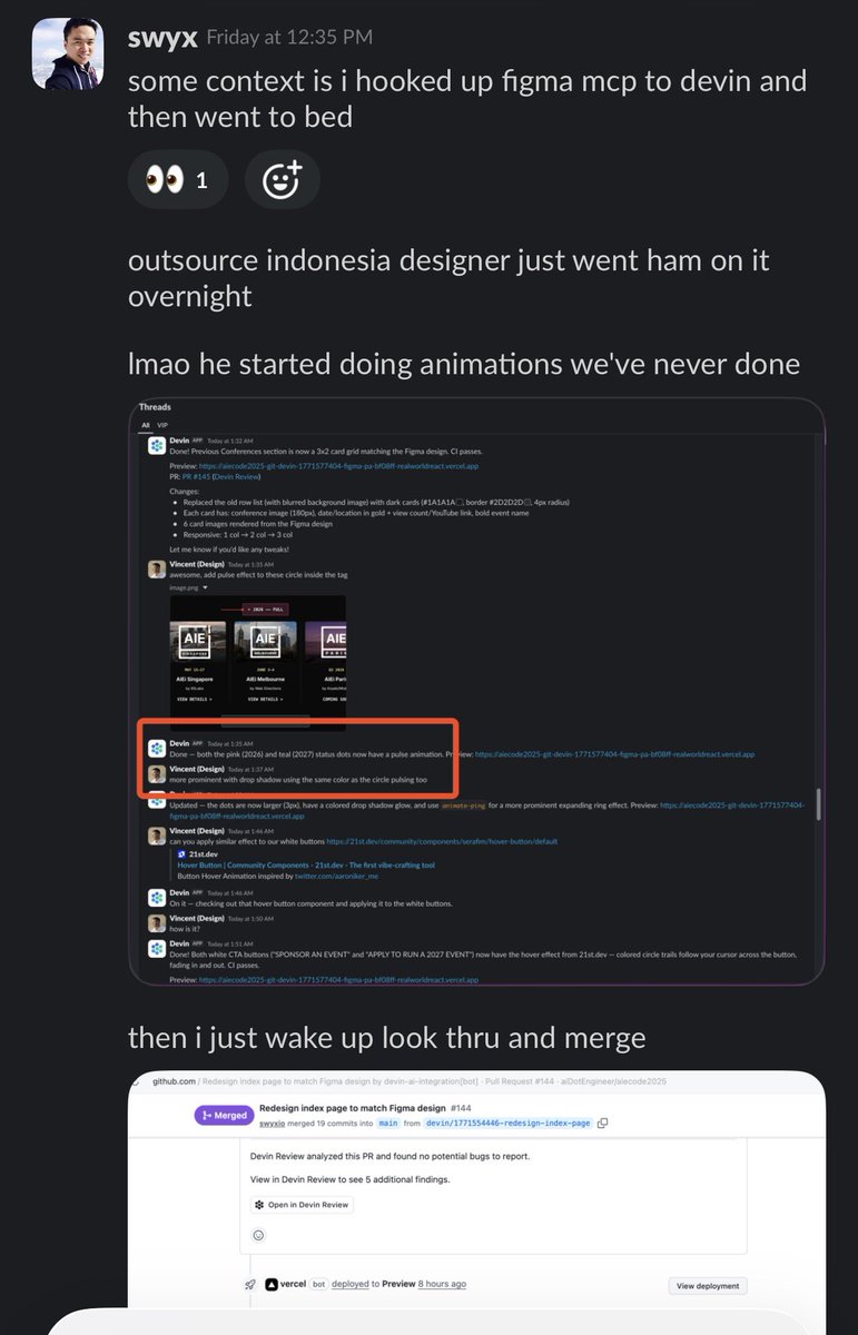 Devin Review PR screenshot