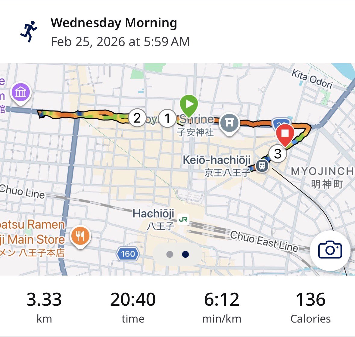 runner_eiki's tweet photo. 昨日は東京へ移動🚄、から...
今朝は 夜明け前🌃スタート 気温9℃ 小雨☔️の中、朝ラン3.33km♪
八王子市内を散策、荒井呉服店👘(ユーミン💃の実家)まで距離短めジョグ🏃💦
雨雲レーダー🌧️を見て途中で切り上げ😇
#ASICS #MagicSpeed2 👟
#朝ラン #ランニング
#走れることに感謝
#RunToFeel https://t.co/q05ozB3ZiP