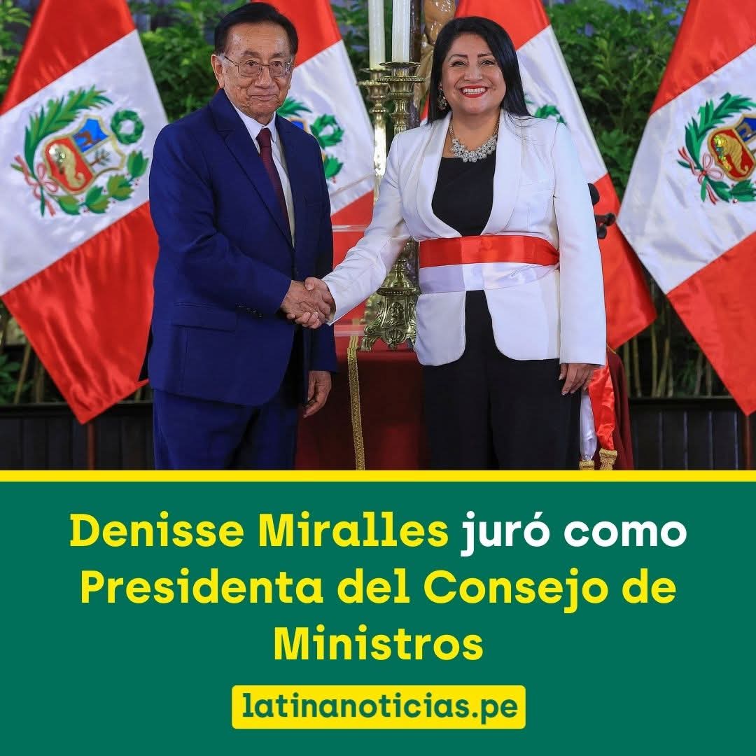 🔴 #LOÚLTIMO De forma sorpresiva, Denisse Miralles juró como nueva Presidenta del Consejo de Ministros. A última hora, Hernando de Soto no asumió dicho cargo.