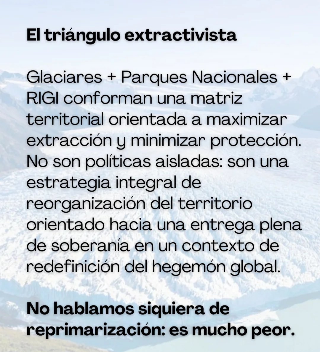 MConurbasic's tweet photo. ¿Sabías que después de destruir al trabajador con la REFORMA LABORAL y tirar humo con la baja de la edad de imputabilidad, esta semana Milei va por LA LEY DE GLACIARES?

Si pensás que estar en contra de la entrega de nuestros glaciares y defender nuestra SOBERANIA, es de kuka, entonces no sos gorila, SOS RETARDADO.