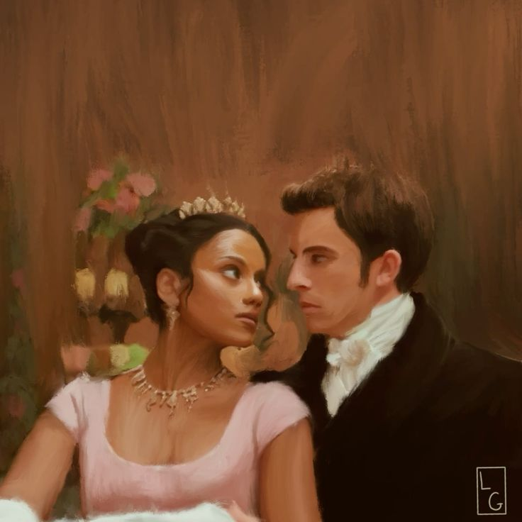 kate and anthony bridgerton — digital oil painting by lauren gaines
