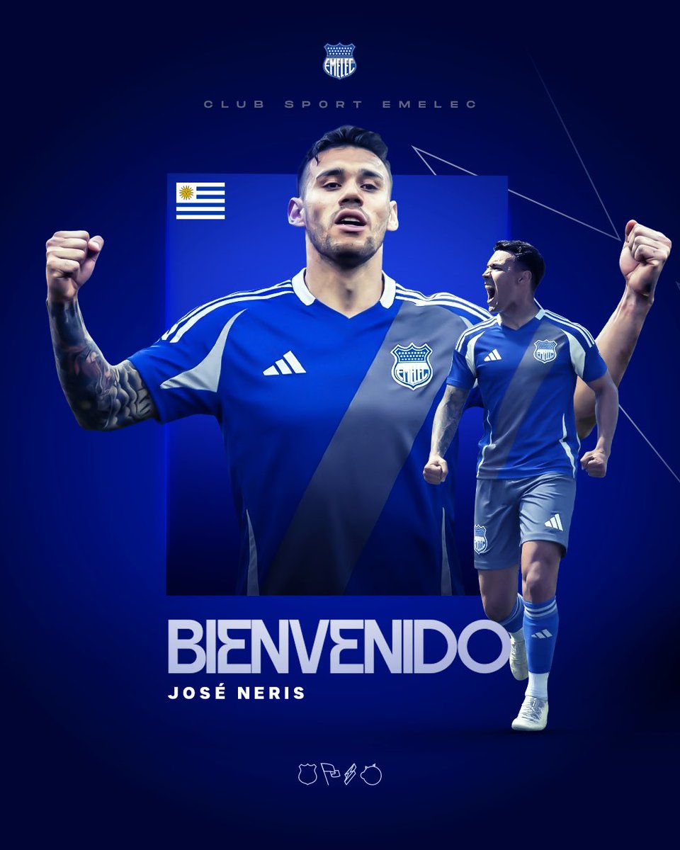 🔵⚡️ 𝐁𝐢𝐞𝐧𝐯𝐞𝐧𝐢𝐝𝐨 al Bombillo, 𝐉𝐨𝐬𝐞́ 🇺🇾

El delantero uruguayo José Neris, de 25 años, es nuevo jugador del Club Sport Emelec.

#DelBombilloSoy