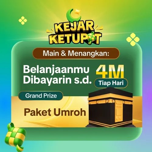 GoToJATIASIH's tweet image. Main Kejar Ketupat di Tokopedia, dapetin voucher biar belanjaanmu dibayarin (total hingga 4 miliar tiap hari) &amp;amp; grand prize promo puncak Ramadan Ekstra Seru. #Tokopedia #TiktokShoop #BelanjaOnline 

Ikut main di sini: tokopedia.onelink.me/2ZX3/3rp5v51l
