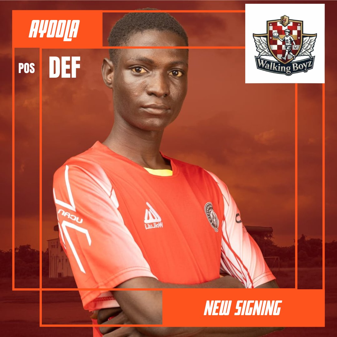 Walking Boyz FC is glad to announce the loan signing of Ayoola from Flaming Knights Fc for the FUNAABSU FA Cup.
We welcome you Ayoola...🖤🕊