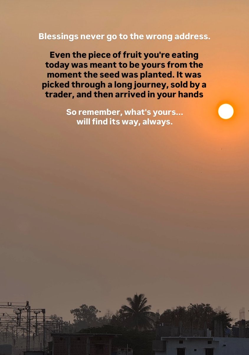 vaishu_pandre's tweet image. Blessings never miss their mark ✨🍎. Every fruit you eat was destined for you since its seed 🌱. It journeys through traders &amp;amp; time to reach your hands 🙏. What's yours will always find its way 🌟 #Blessings #Destiny #Gratitude