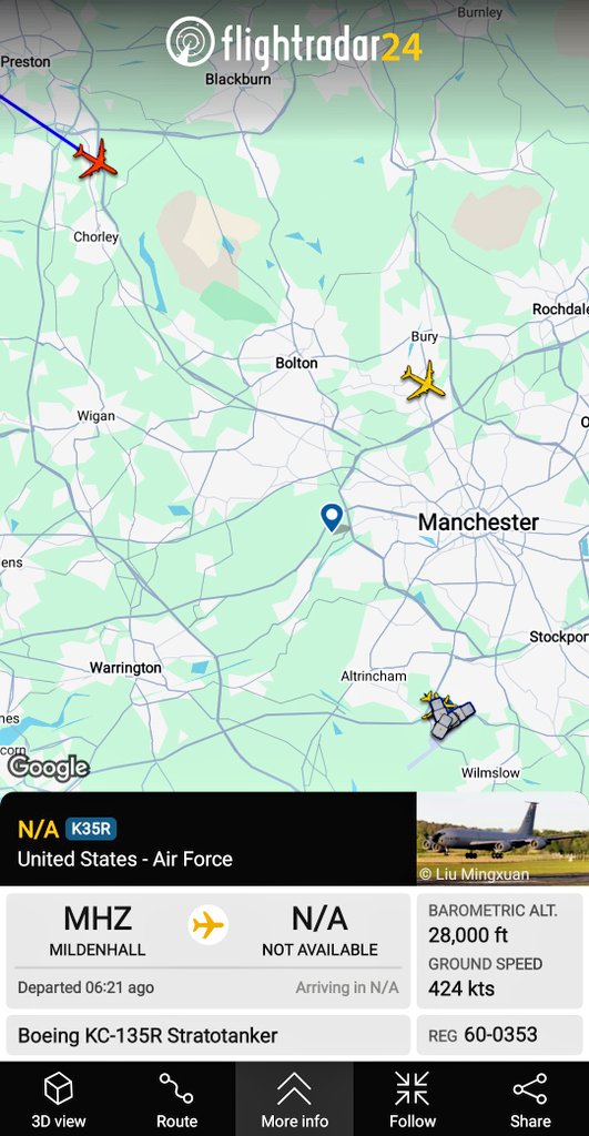 Eamontron's tweet photo. Interesting planes overhead.. USAF Stratotankers. https://t.co/5CXgrlPM8Y